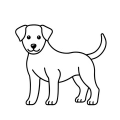 Cute Doggy Outline Icon