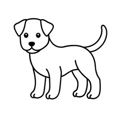 Cute Doggy Outline Icon