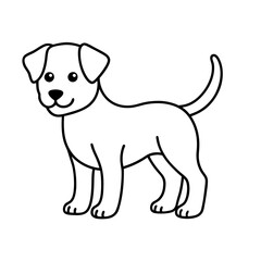 Cute Doggy Outline Icon