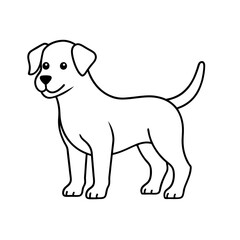 Cute Doggy Outline Icon