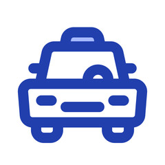 Obraz premium taxi blue icon style