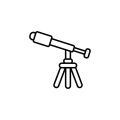 Telescope line icon