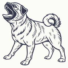 Pug Dog Vector