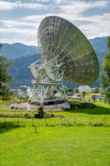 Aflenz satellite earth station. Erdefunkstelle Aflenz. Parabolic dish antennas. Austria.