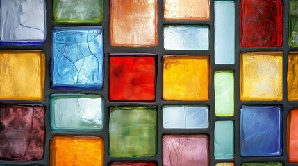 colorful tile background glass window