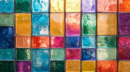 colorful tile background glass window