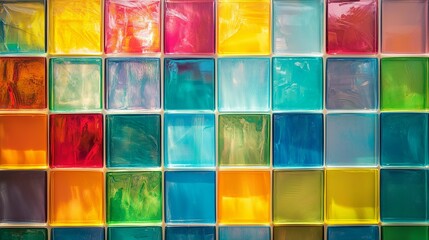 colorful tile background glass window