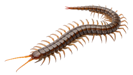 centipede isolated on white background