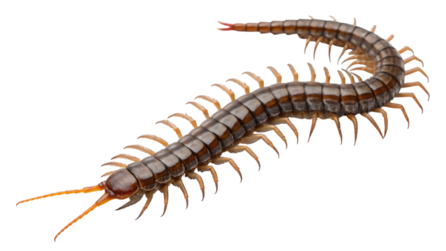 centipede isolated on white background