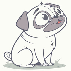 Pug Dog Vector