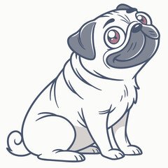 Pug Dog Vector