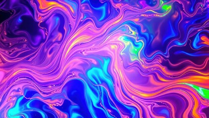 Obraz premium Abstract Swirling Colors Design with Liquid Effect in Pink and Blue