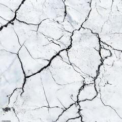 Obraz premium Cracked white surface texture background.