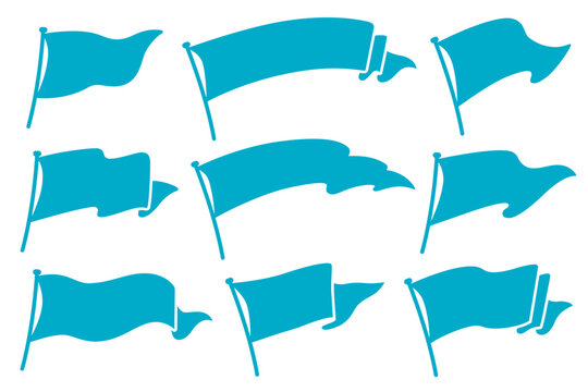 なびく旗 三角旗のセット