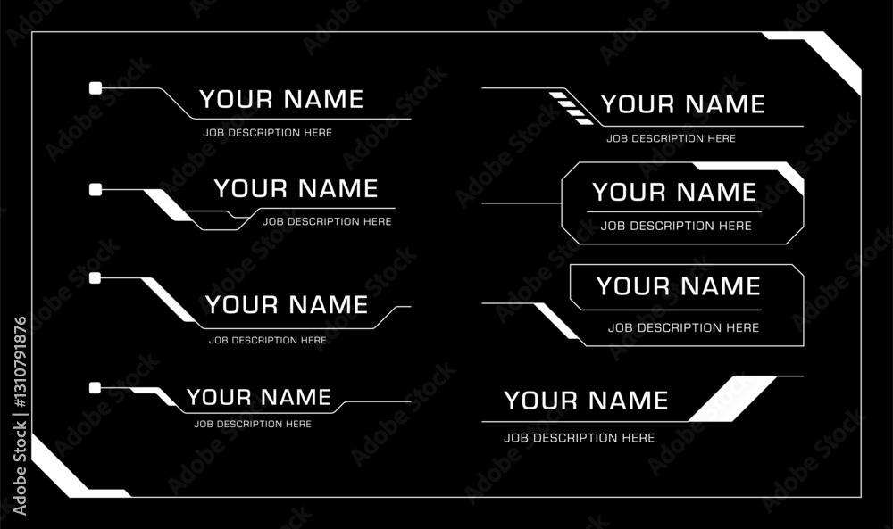Fototapete callouts titles and frame in sci- fi style. bar labels, info call box bars. futuristic info boxes la