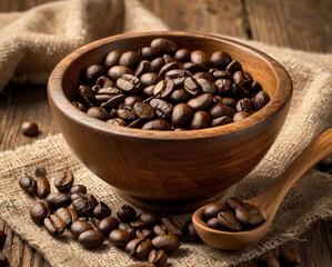 coffee beans in sack