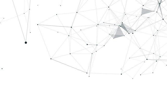 line connect network animation on white background. Line technology data connection and business background	
