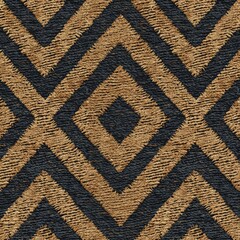 North African Tuareg Inspired Textile Pattern in Geometric Design
