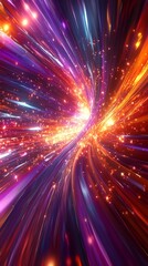 Obraz premium Abstract swirling light streaks, vibrant colors, energy.