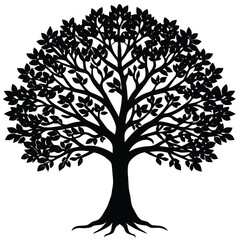 Obraz premium vector tree silhouette