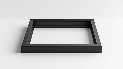 Black square frame isolated on white background.