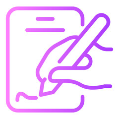 contract Line Gradient Icon