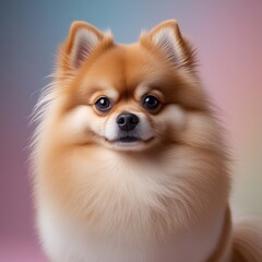 Fluffy Pomeranian Dog Adorable Cute Pet Portrait