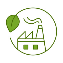 Ecology and Nature Green Icon. Concept of Green Technology, Climate Change, Environmental Sustainability Symbol in Minimal Style. Editable Stroke Vector Illustration Line Icon