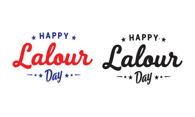 Happy Labor Day hand lettering. United States Labor Day festive graphic design for holiday greetings and invitations. Vector illustration.