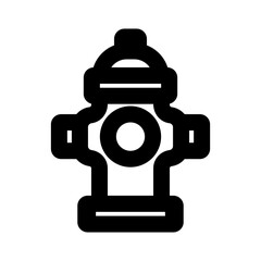 Fototapeta premium fire hydrant outline black icon style