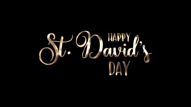 Animated graphic celebrating St. Davids Day, suitable for social media, digital invitations, and event promotions with a Welsh theme.