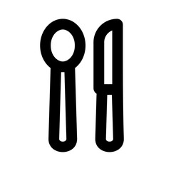 restaurant outline black icon style