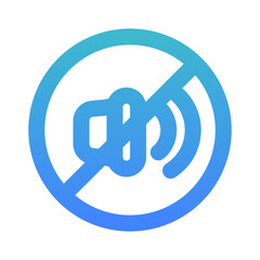 don't be noisy outline gradient icon style