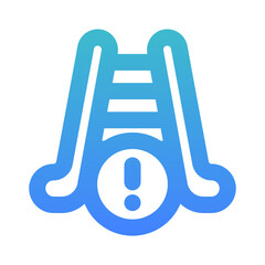 emergency escalator outline gradient icon style