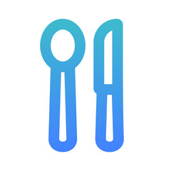 restaurant outline gradient icon style