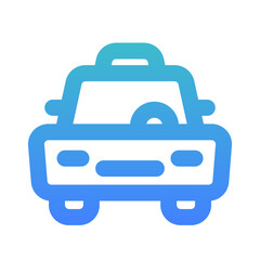 taxi outline gradient icon style
