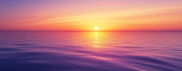 Fototapeta premium Serene Sunset over Calm Ocean Waters