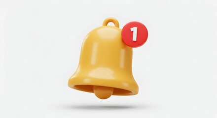 golden bell with red ribbon