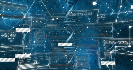 DNA strand with binary coding, processing scientific data in animated sequence - Powered by Adobe