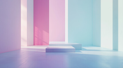 Pastel Gradient Transition from Gentle Lilac to Light