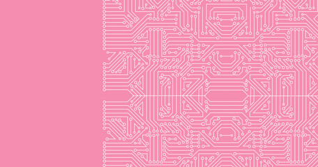 Technology background image, circuit board, network, communication, processing chip, banner design, advertising media