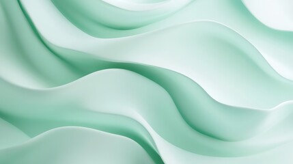 Obraz premium Abstract Mint Green Wave Background.