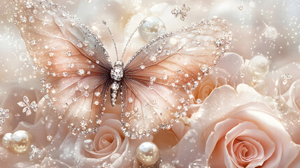 Fototapeta premium Butterflies dance in the air