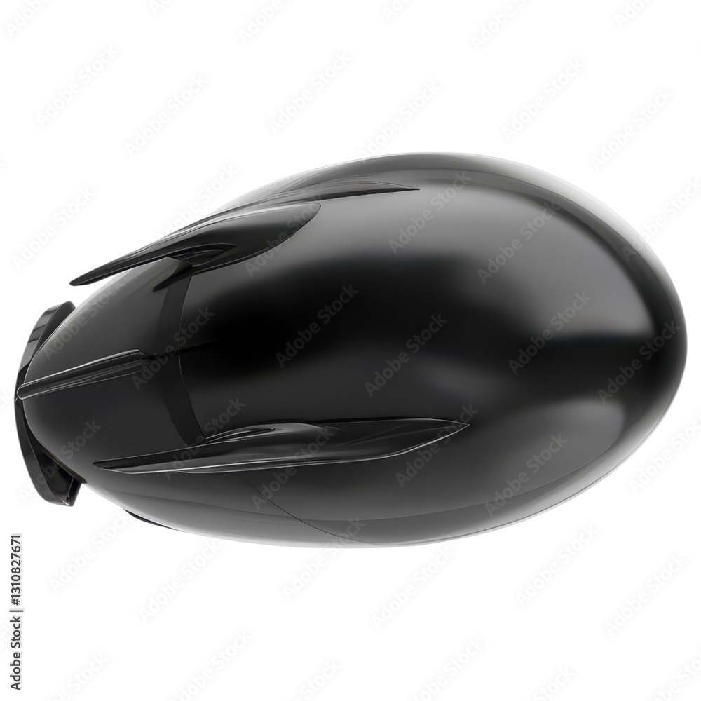 Aufkleber autonomous vehicle concept glossy black object with a smooth, oval shape and subtle detailing.