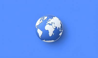 Naklejka premium 3D Globe with Blue Background Illustrating Earth Concept