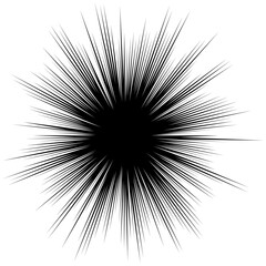 Obraz premium 黒の集中線