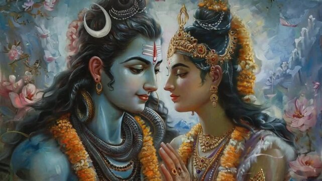 Lord shiva and parvathy