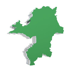 福岡県（緑：左25度：背景透明）