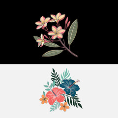 Tropical Floral Elegance – Vibrant Botanical Illustrations