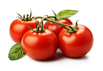 tomatoes on  white and transparent background. AI Generative. PNG